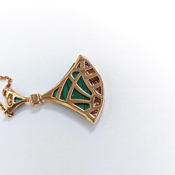 DIVAS' DREAM 18k Rose Gold Green Necklace