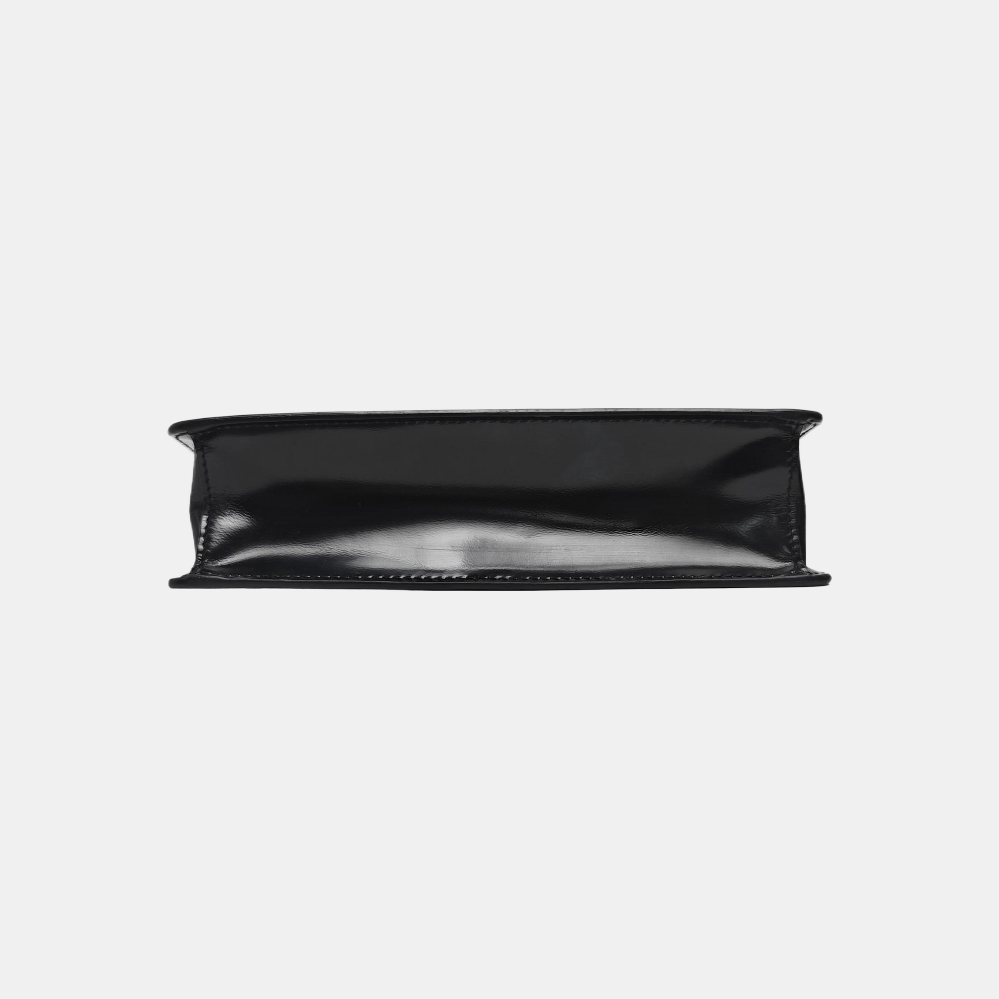 Calfskin Top Handle Bag Mini Black