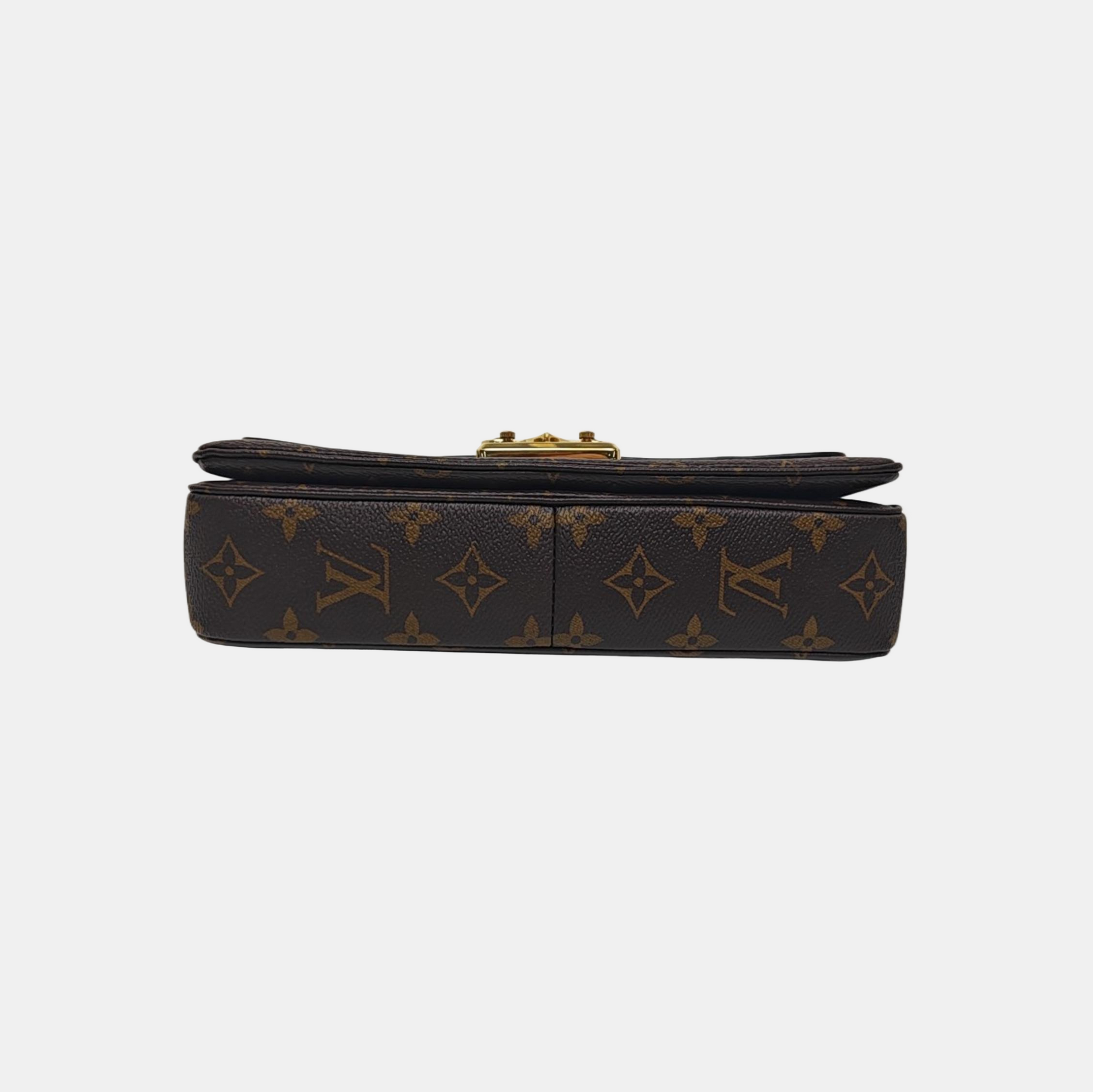 MARCEAU Monogram Coated Canvas Brown