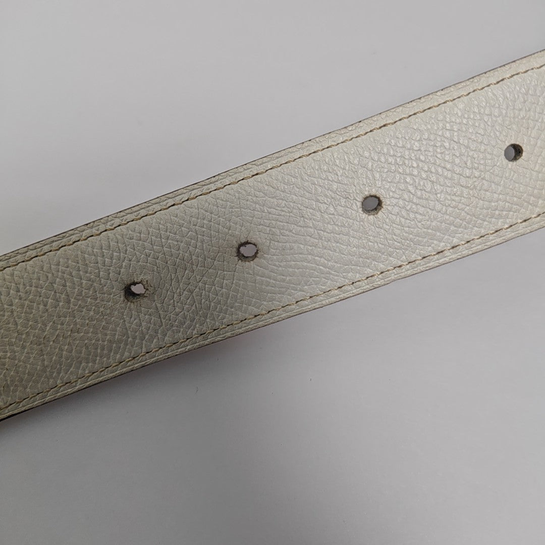 Leather Belt White