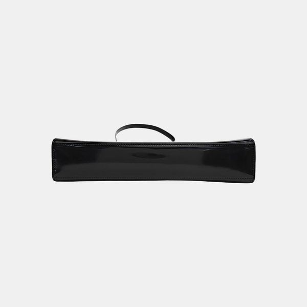 Patent Leather Top Handle Bag Black