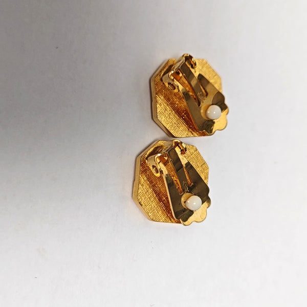 Metal Gold Clip On Earrings