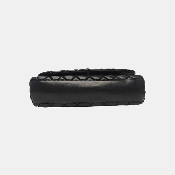 Quilted Lambskin Shoulder Bag Black