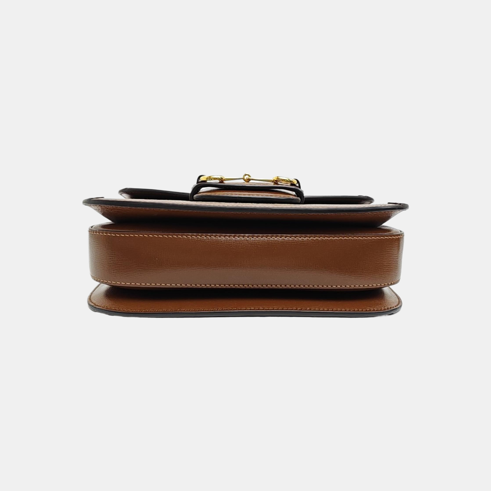 Horsebit 1955 Medium Monogram Coated Canvas Beige