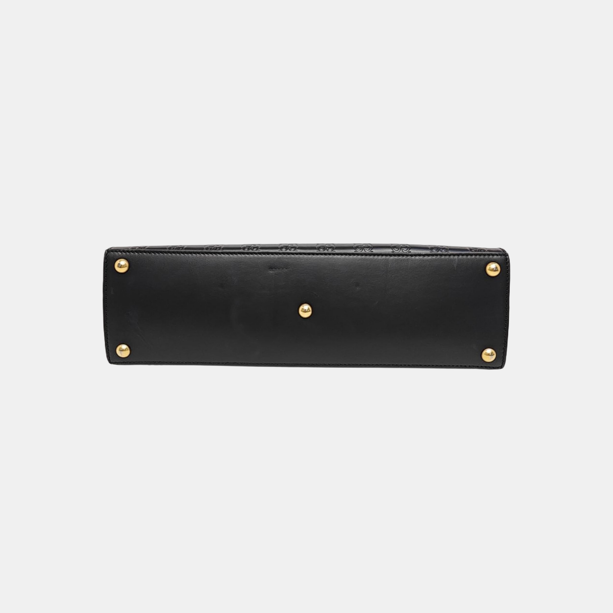 Padlock Medium Monogram Calfskin Black