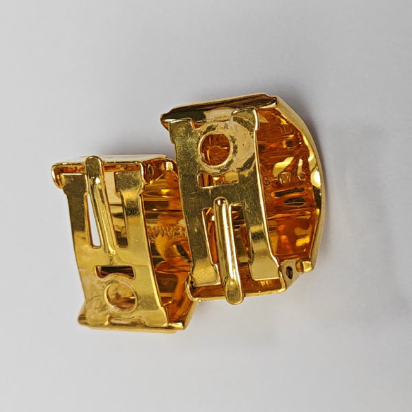 Metal Gold Clip On Earrings