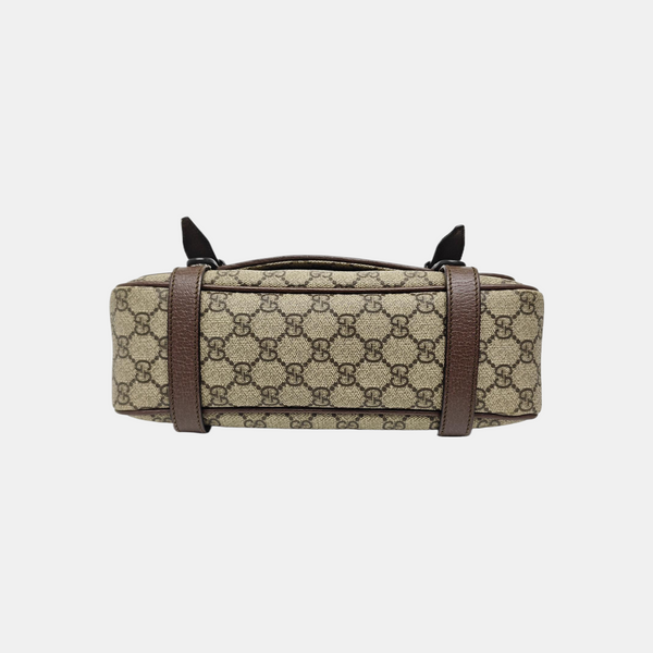 Monogram Coated Canvas Shoulder Bag Brown