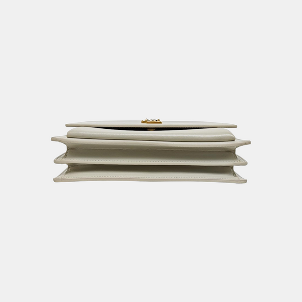 SUNSET Medium Calfskin White