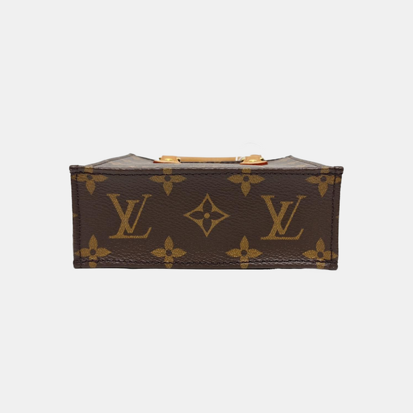 SAC PLAT Mini Monogram Coated Canvas Brown