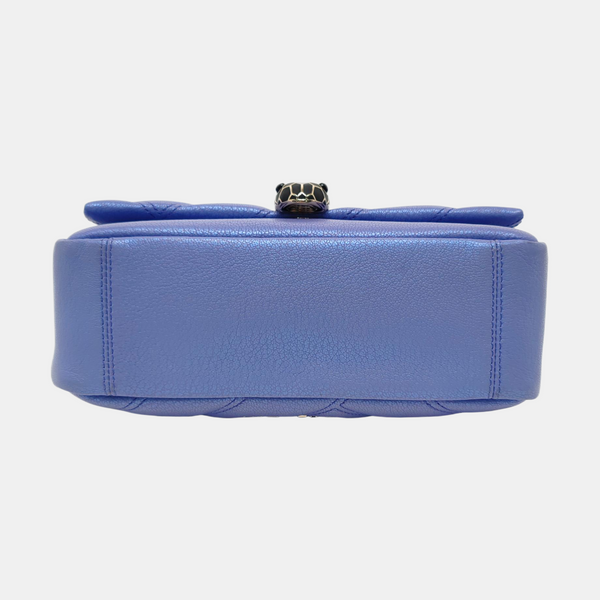 SERPENTI CABOCHON Small Quilted Lambskin Blue