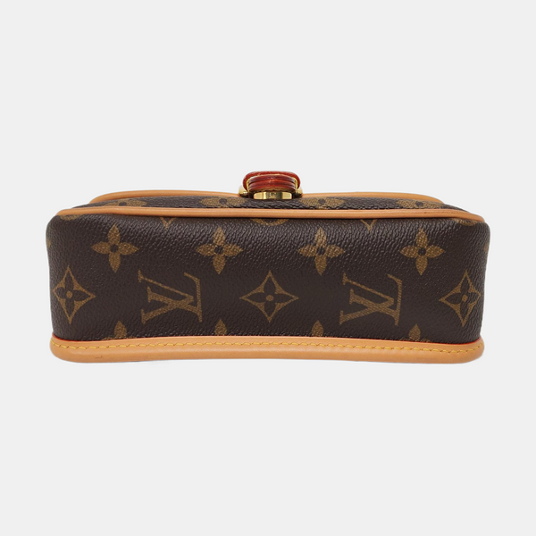 DIANE Nano Monogram Coated Canvas Brown