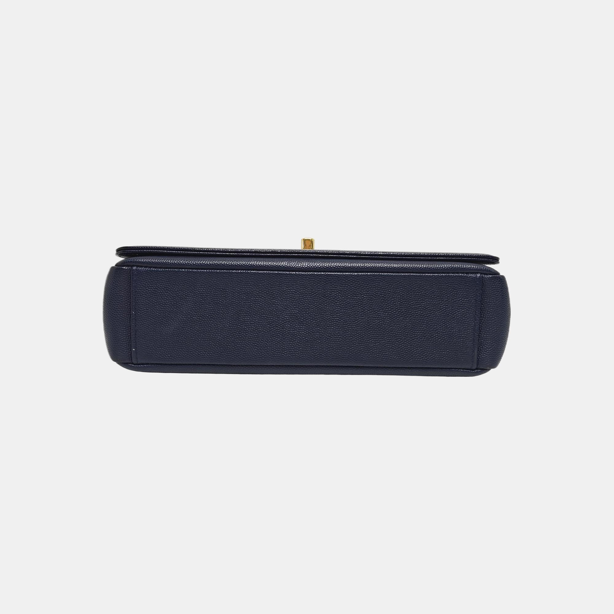 Grained Calfskin Shoulder Bag Blue