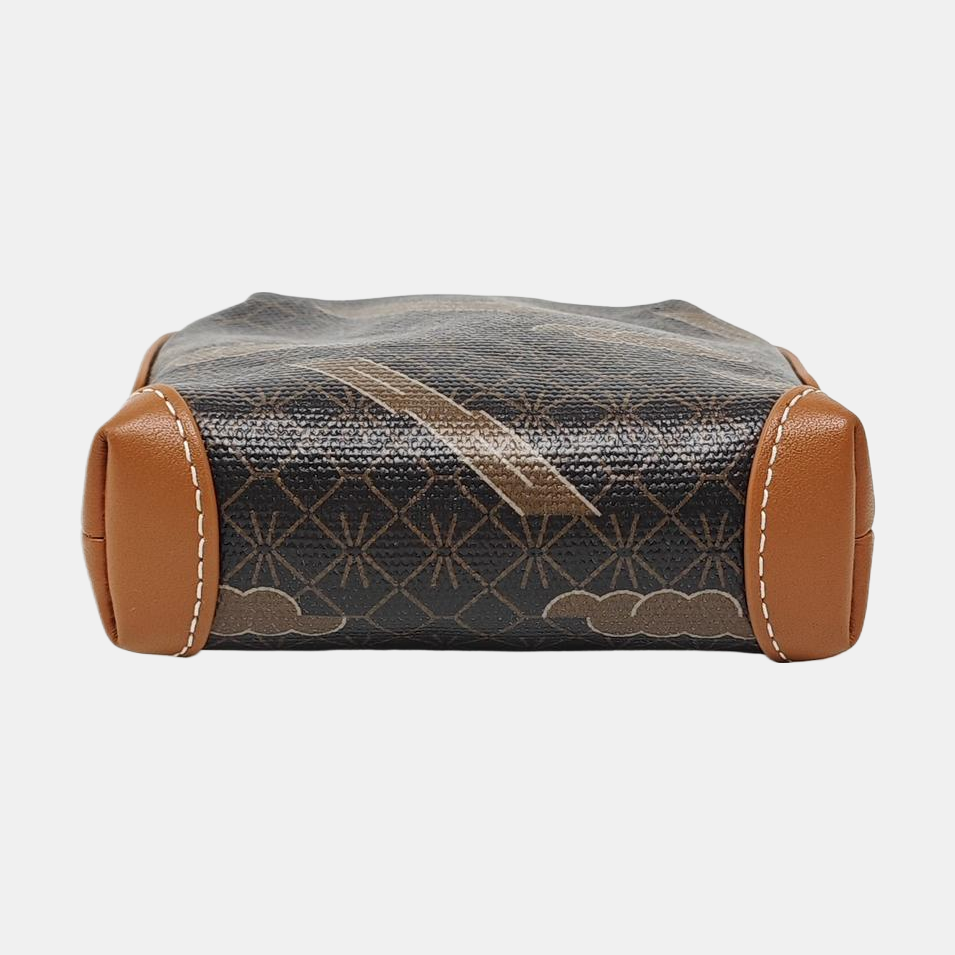 Coated Canvas Clutch Black