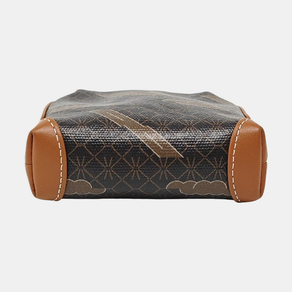 Coated Canvas Clutch Black
