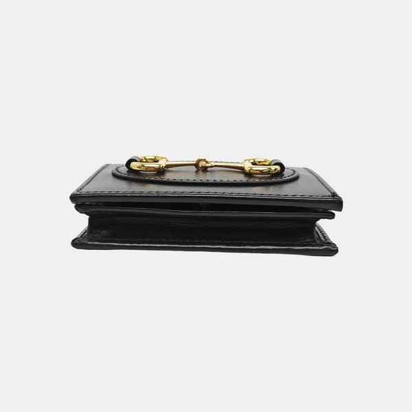 Horsebit 1955 Small Calfskin Black Wallet