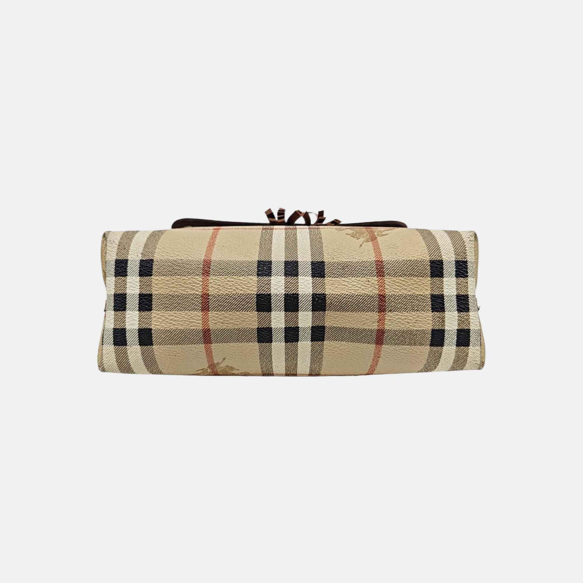 Coated Canvas Shoulder Bag Beige