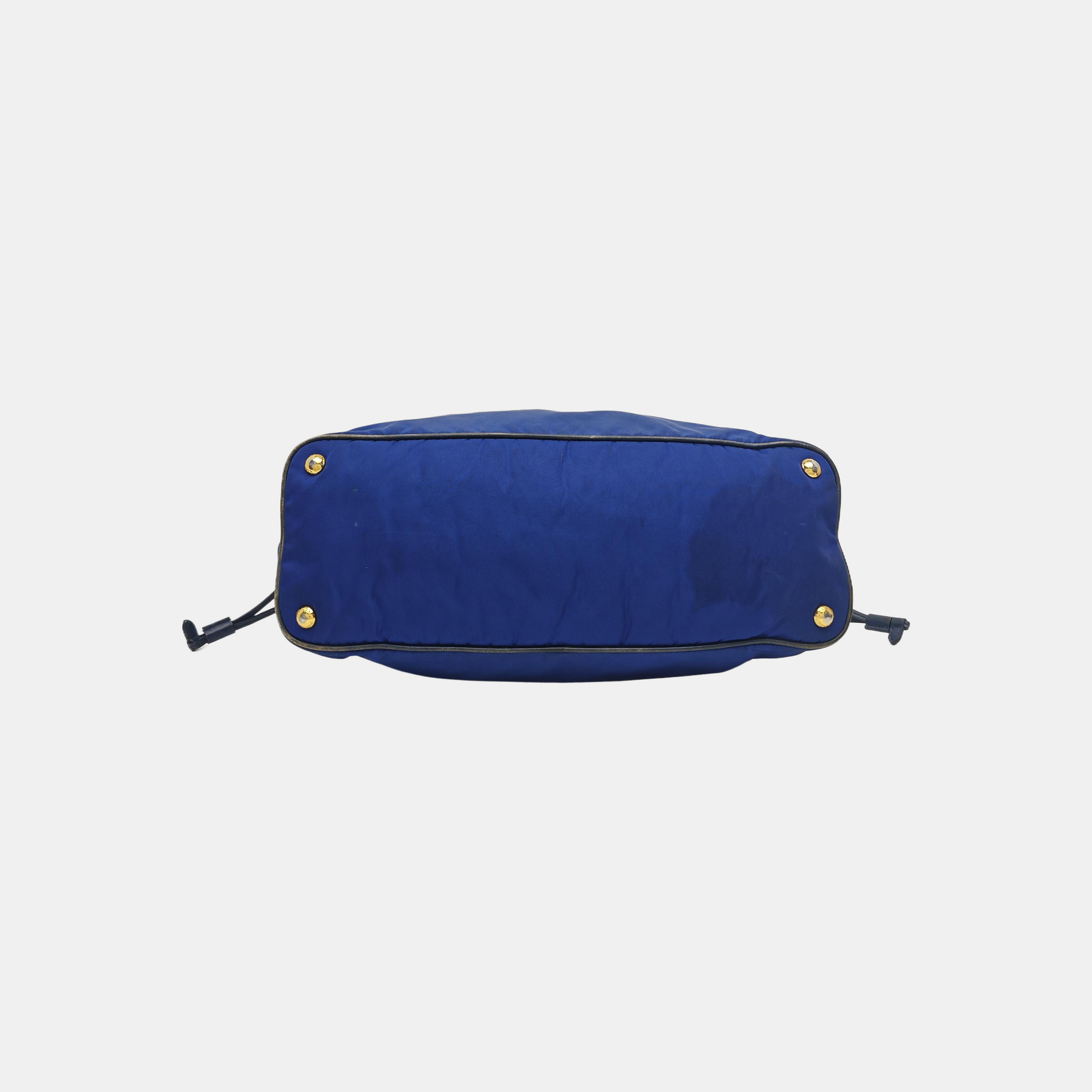 Nylon Tote Bag Blue