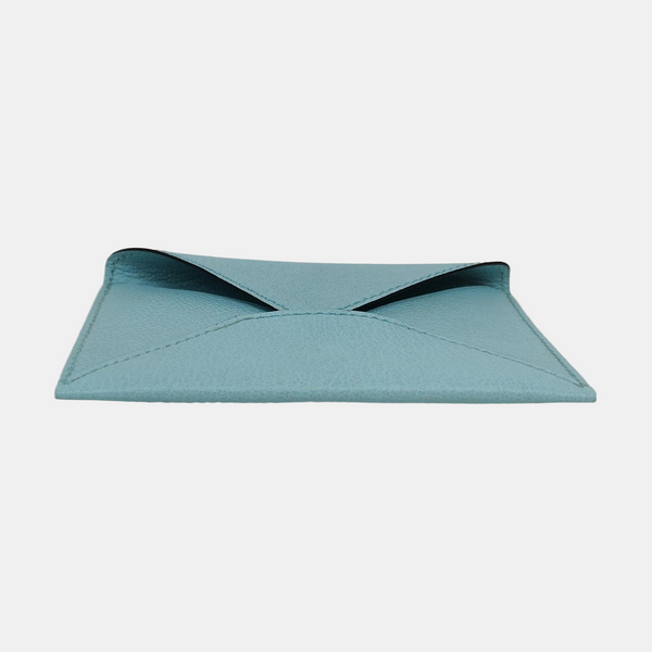 Envelope Chèvre Mysore Blue Card Holder
