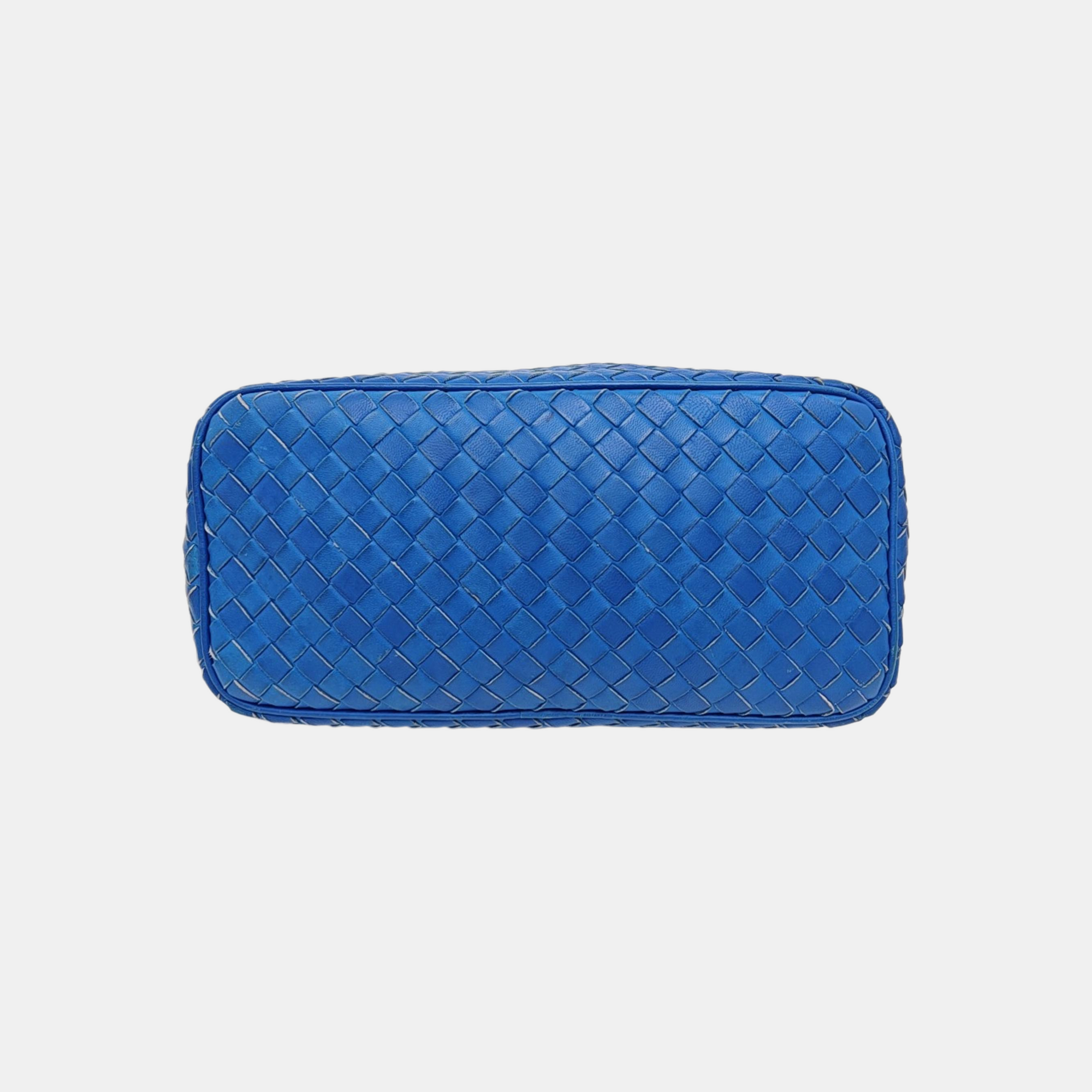 Lambskin Top Handle Bag Blue