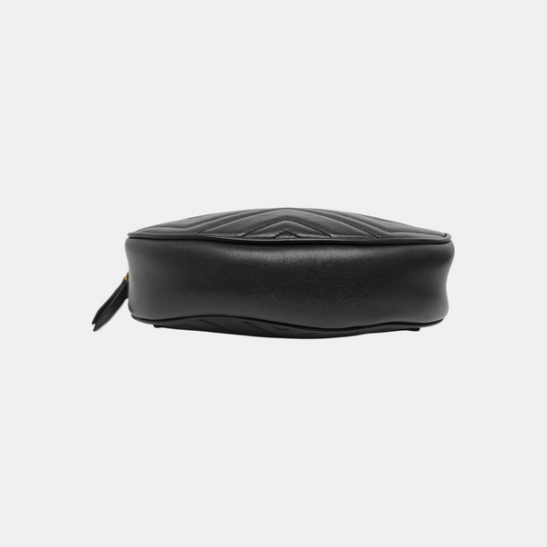 GG Marmont Small Quilted Calfskin Black