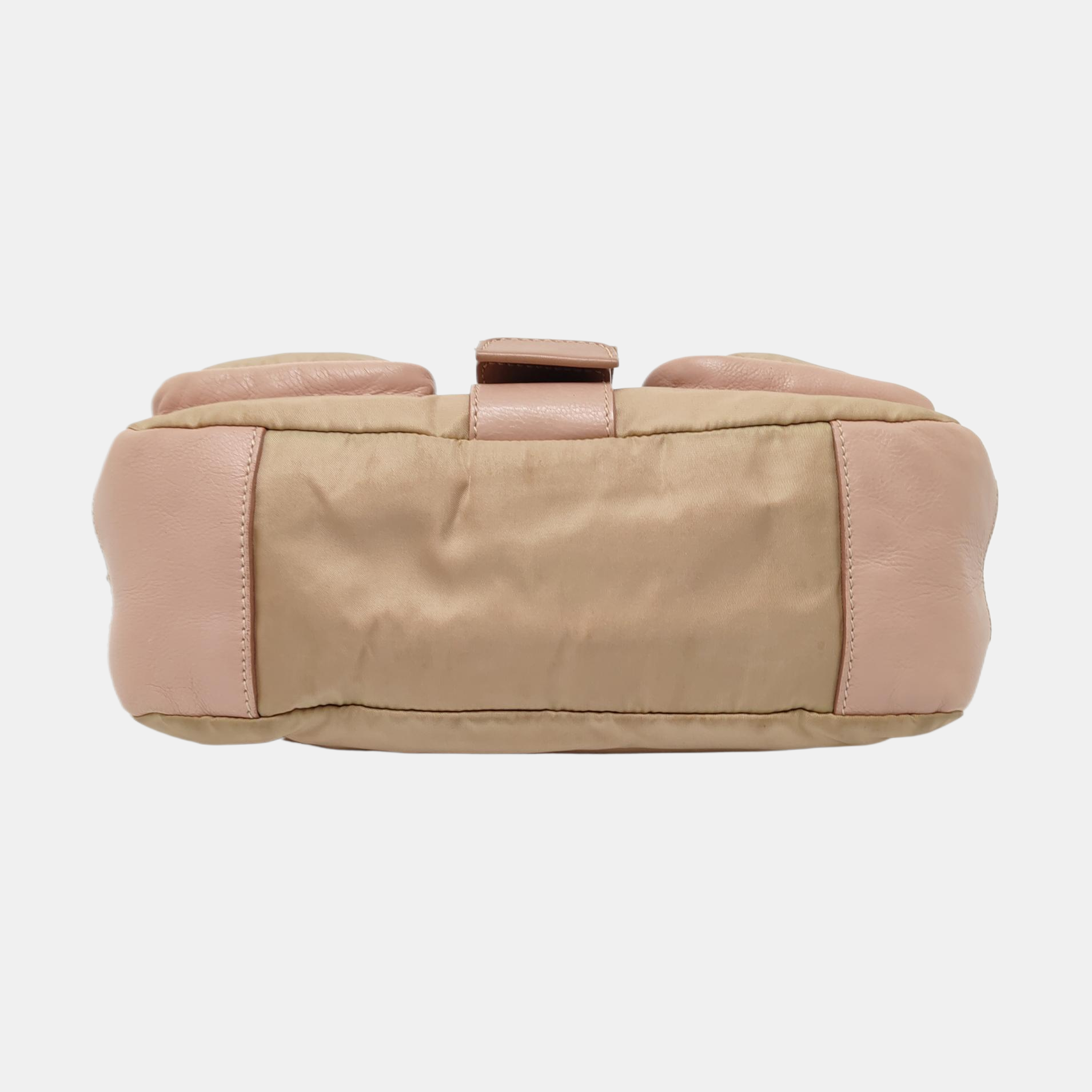 Nylon Shoulder Bag Beige