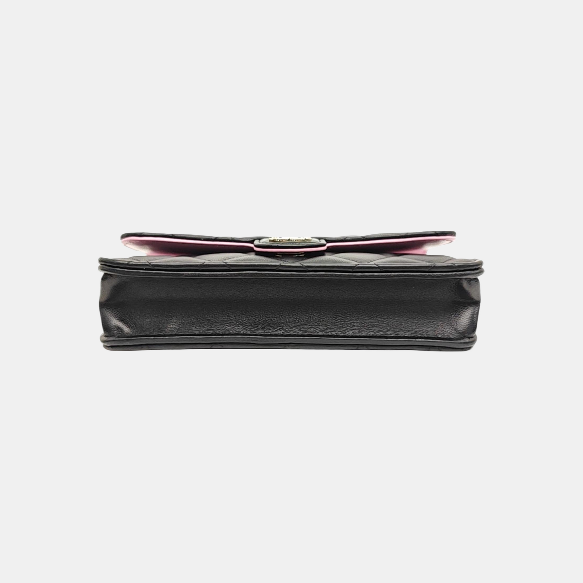 WOC Mini Quilted Lambskin Black
