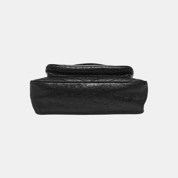 NIKI Large Chevron Calfskin Black