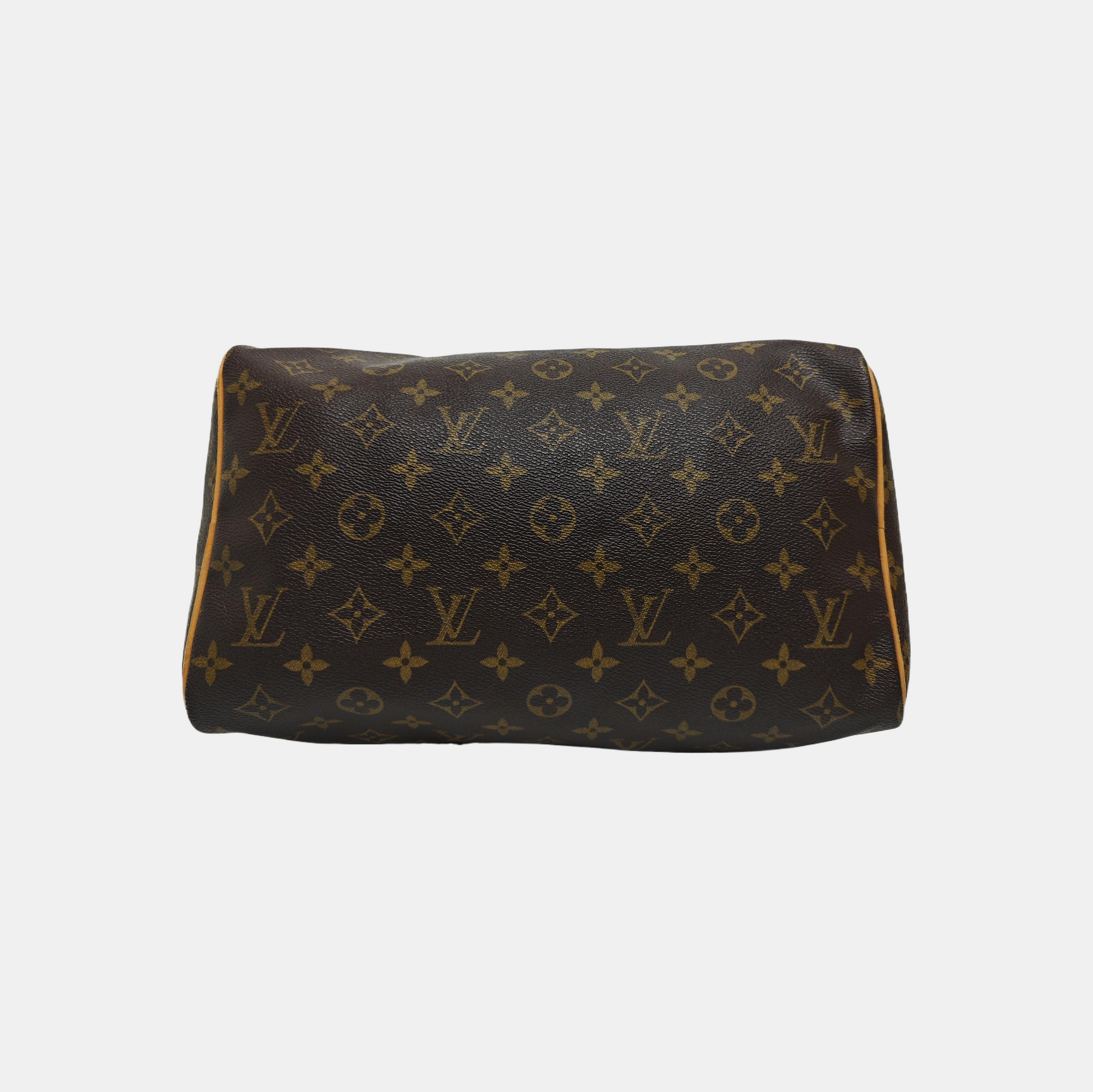 SPEEDY 30 Monogram Coated Canvas Brown