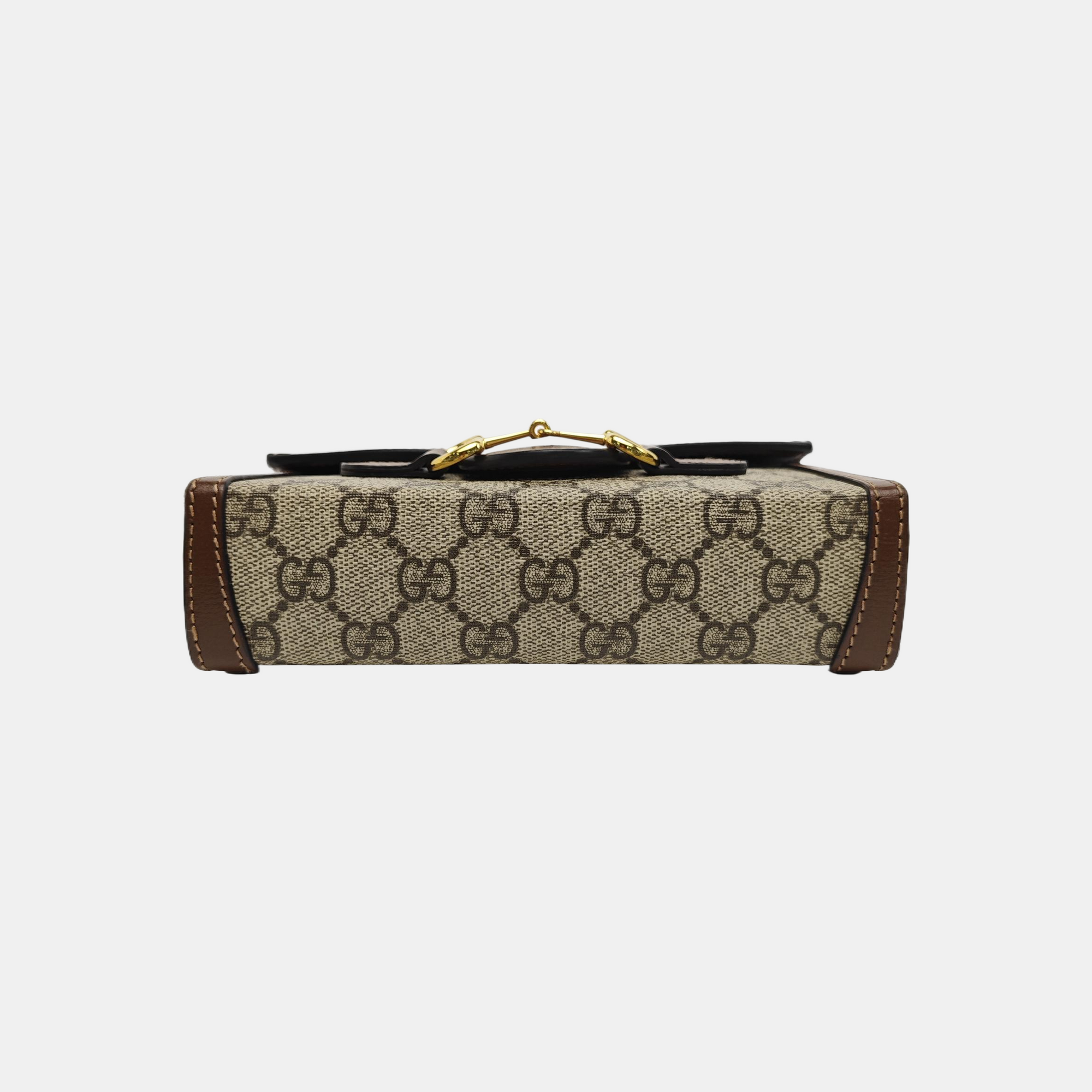 Horsebit 1955 Mini Monogram Coated Canvas Beige