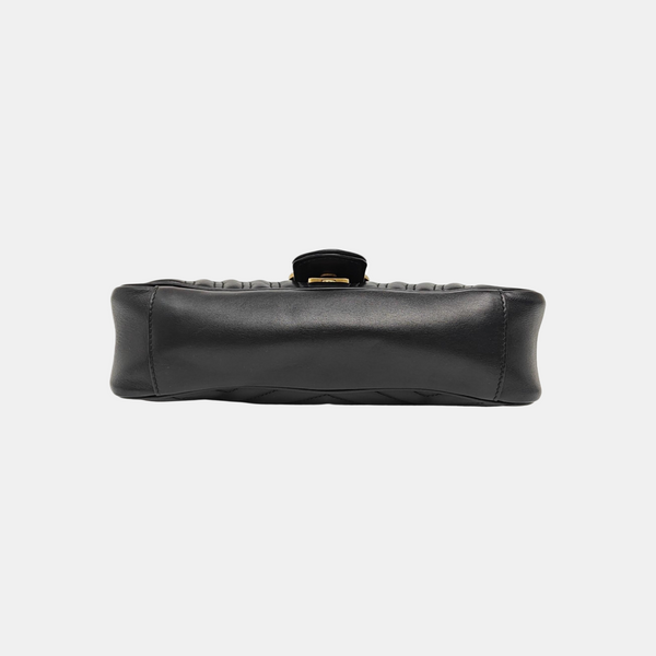 GG Marmont Medium Quilted Calfskin Black
