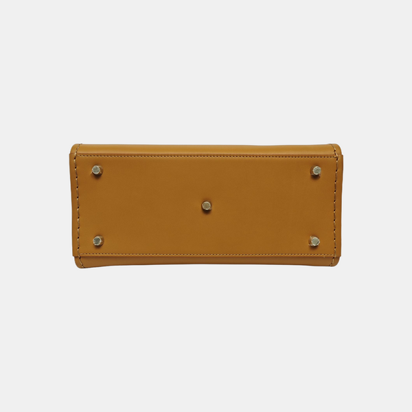Calfskin Top Handle Bag Brown