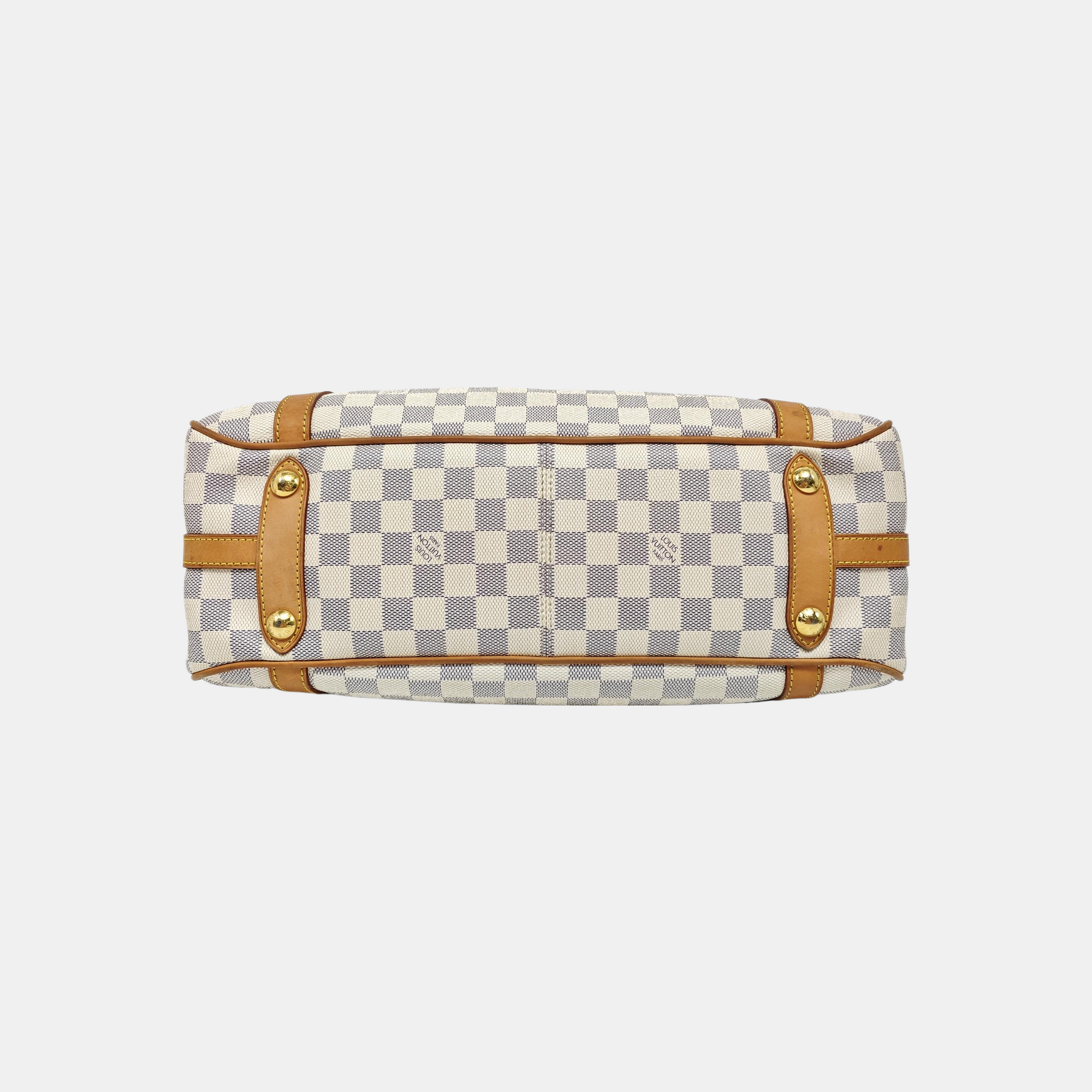 STRESA Damier Azur Coated Canvas White