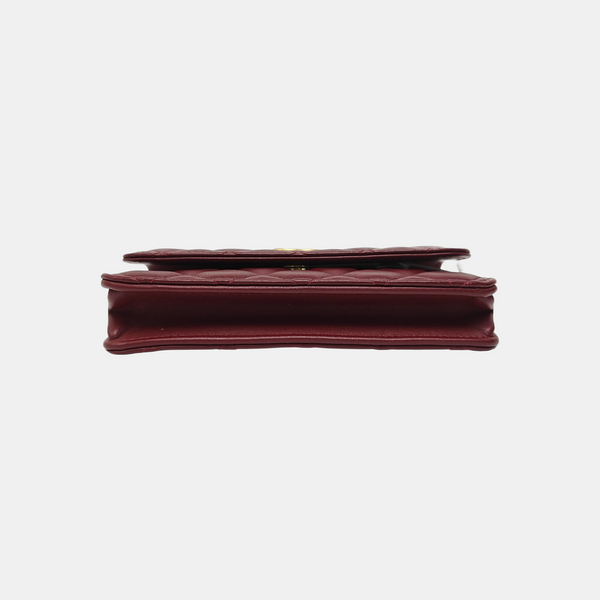 WOC Mini Quilted Lambskin Red