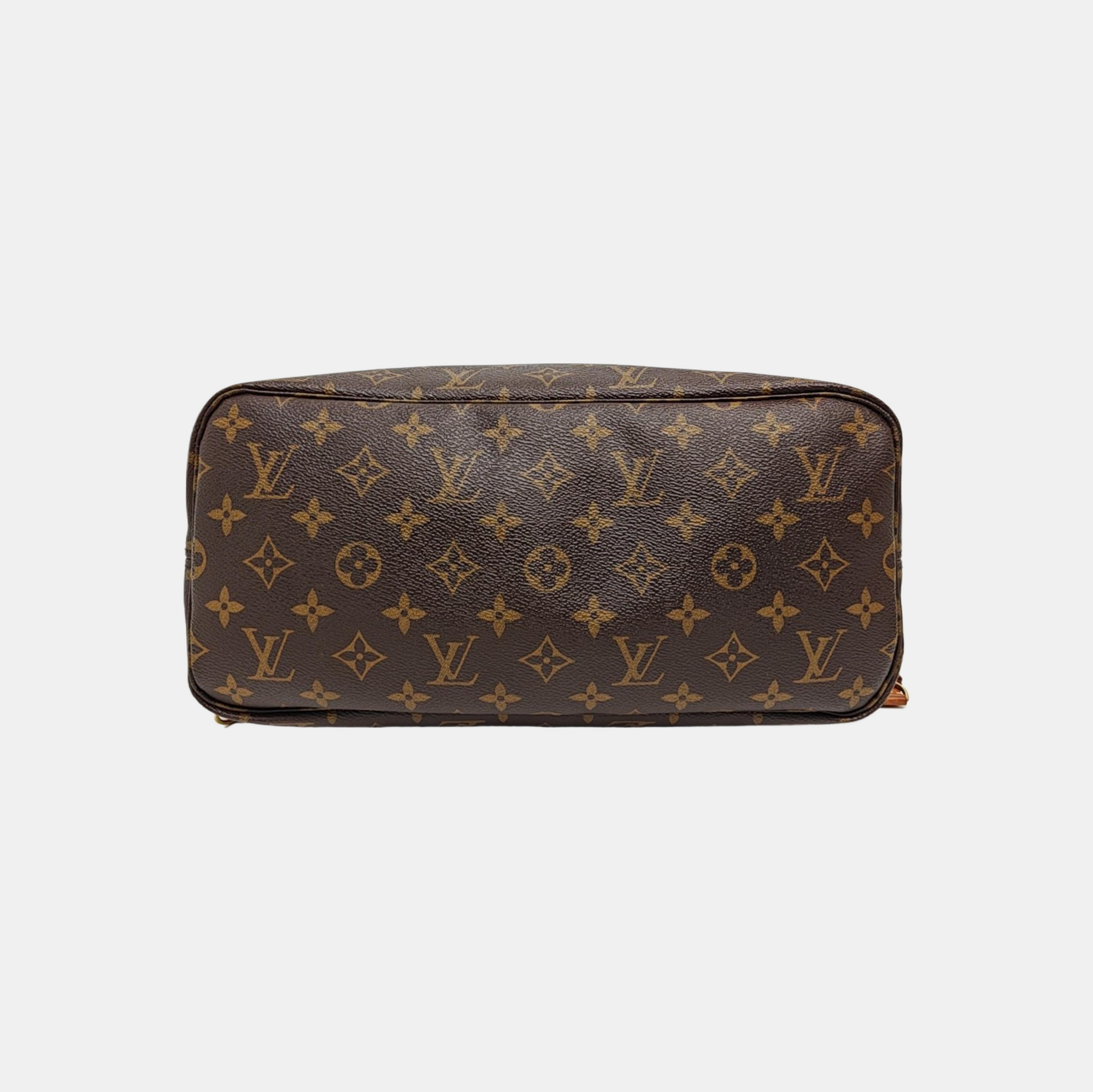 NEVERFULL MM Monogram Coated Canvas Brown