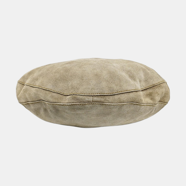 Suede Top Handle Bag Gray