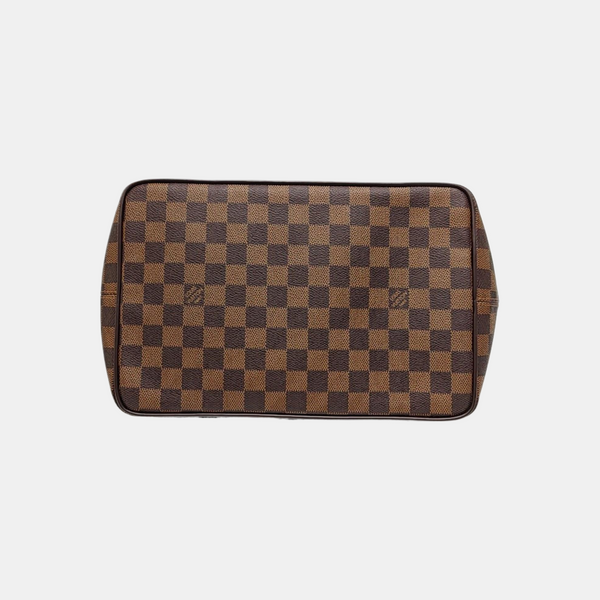 BERGAMO MM Damier Ebene Coated Canvas Brown