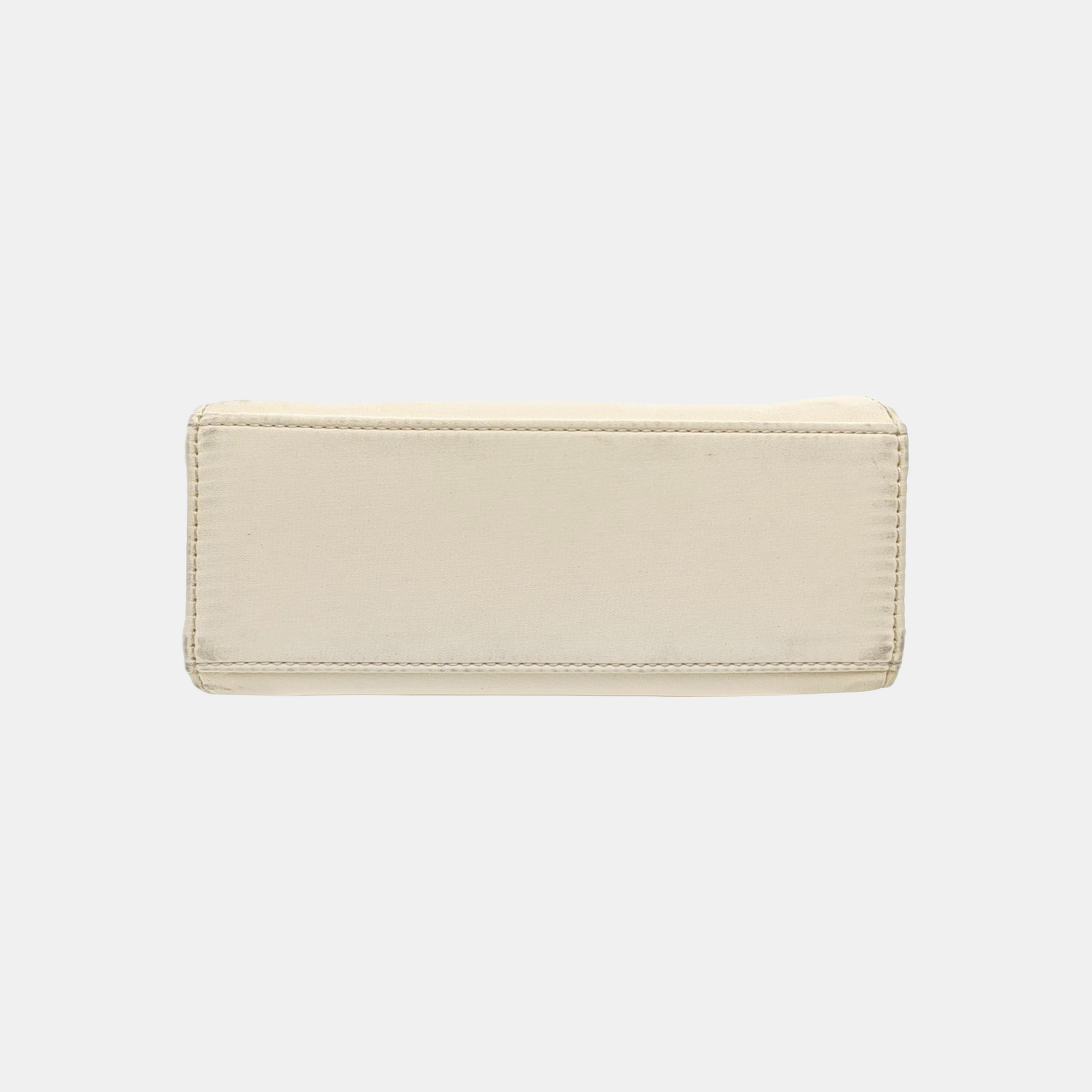 Fabric Top Handle Bag White