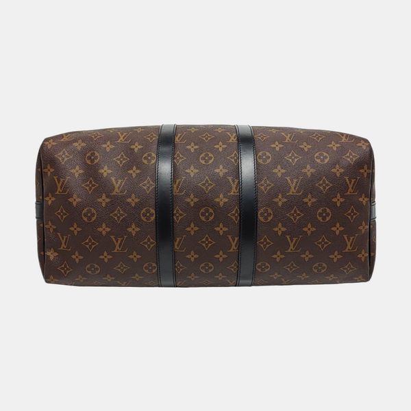 KEEPALL 45 Damier Ebene Coated Canvas Brown