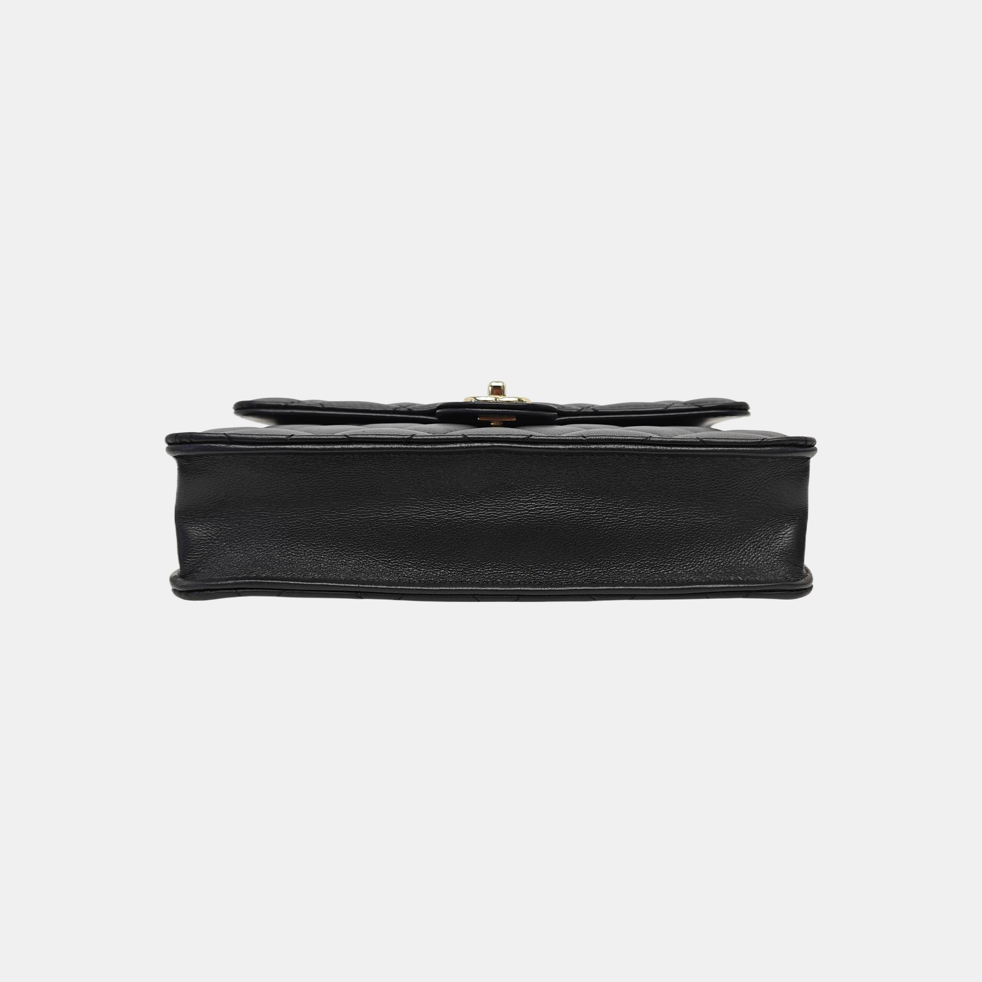 Quilted Lambskin Shoulder Bag Mini Black