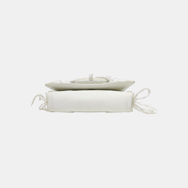 Leather Shoulder Bag White