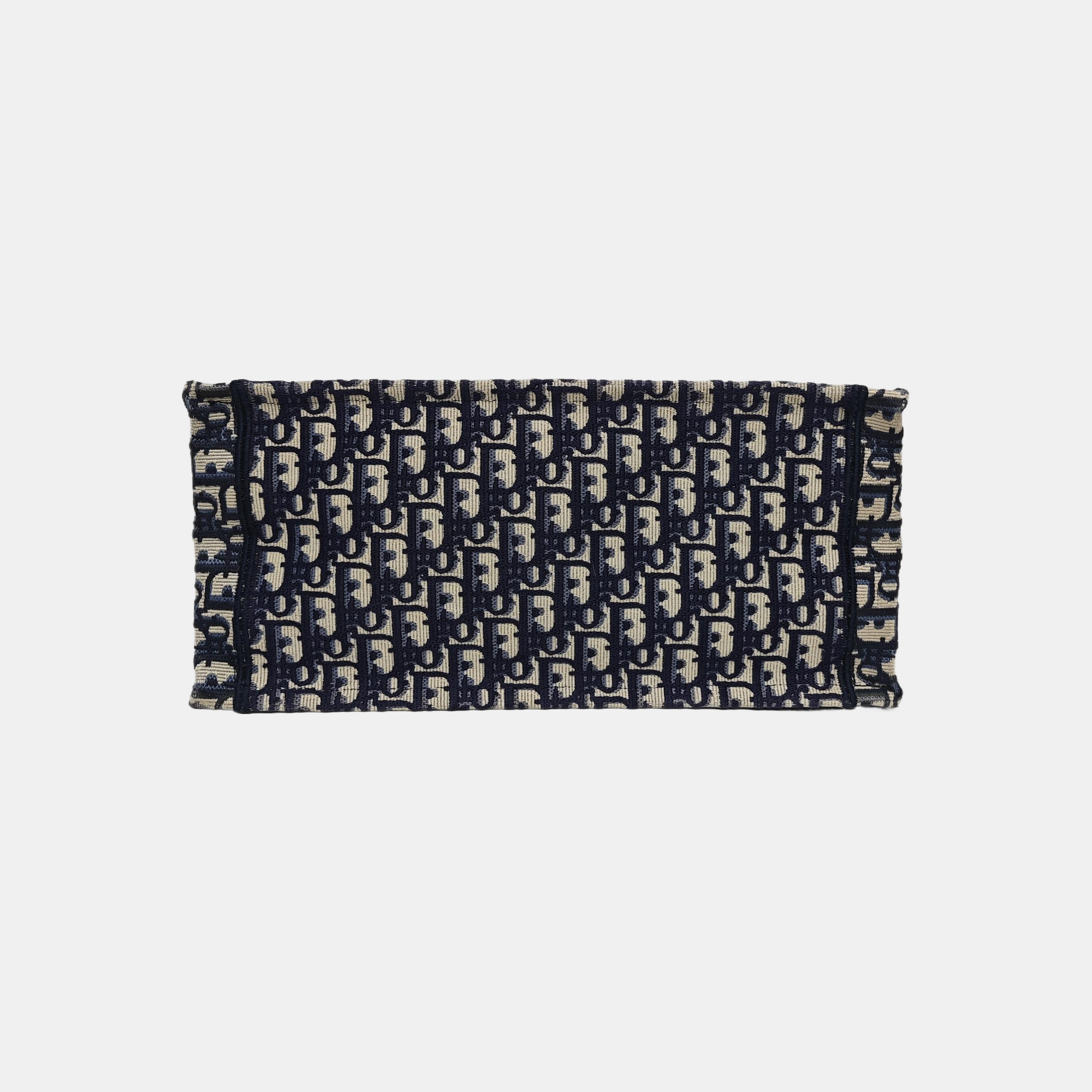 Book Tote Medium Oblique Canvas Blue