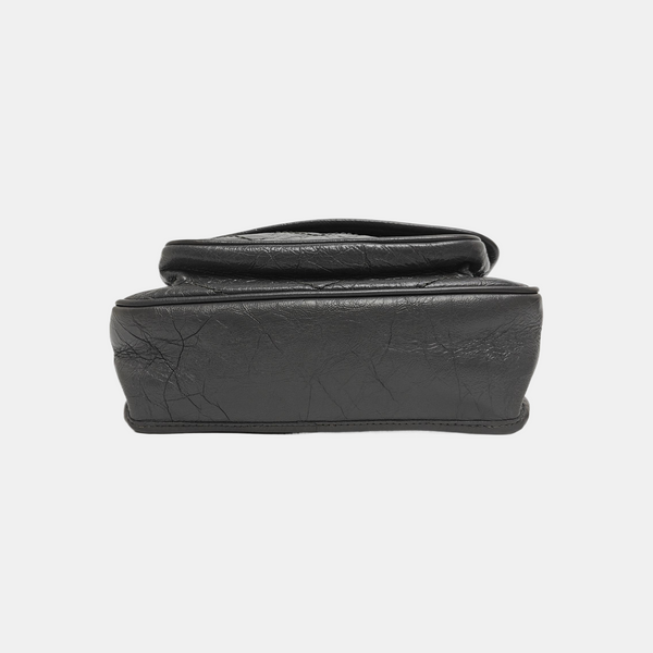 NIKI Small Chevron Calfskin Gray