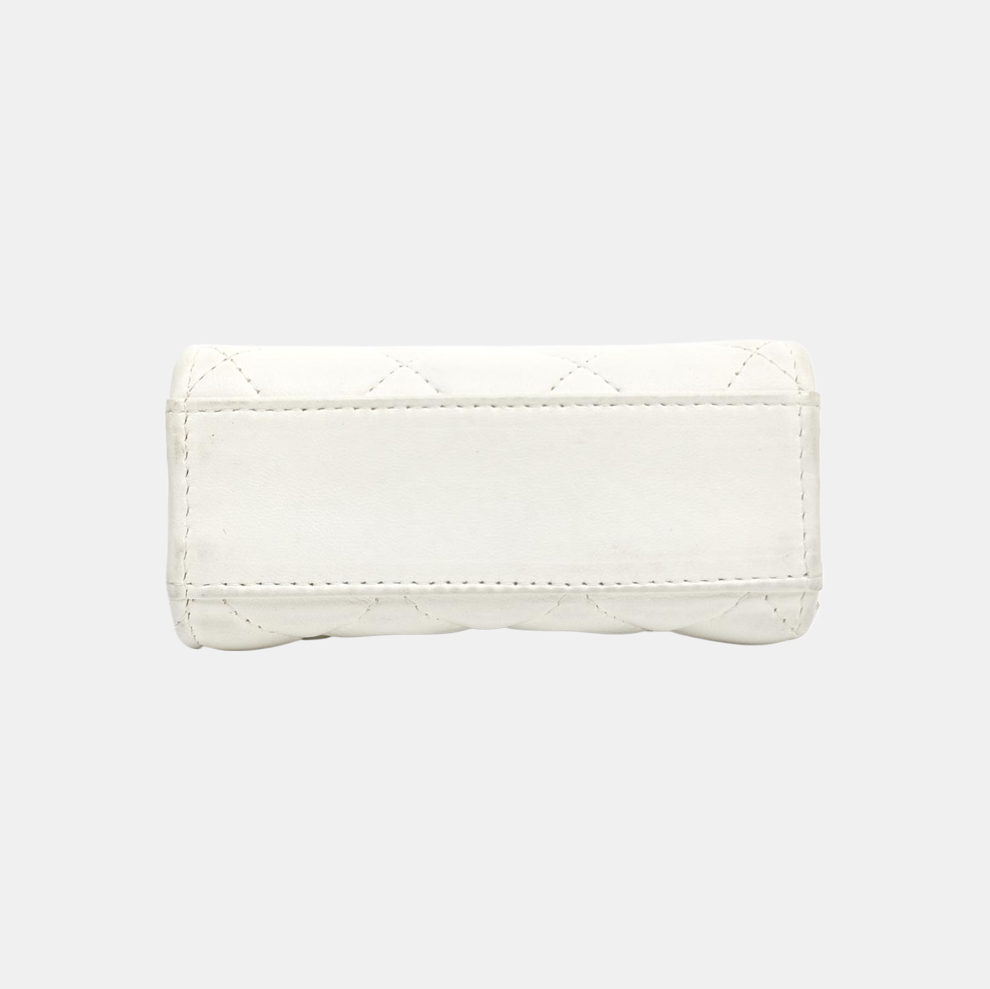 Quilted Lambskin Crossbody Bag White