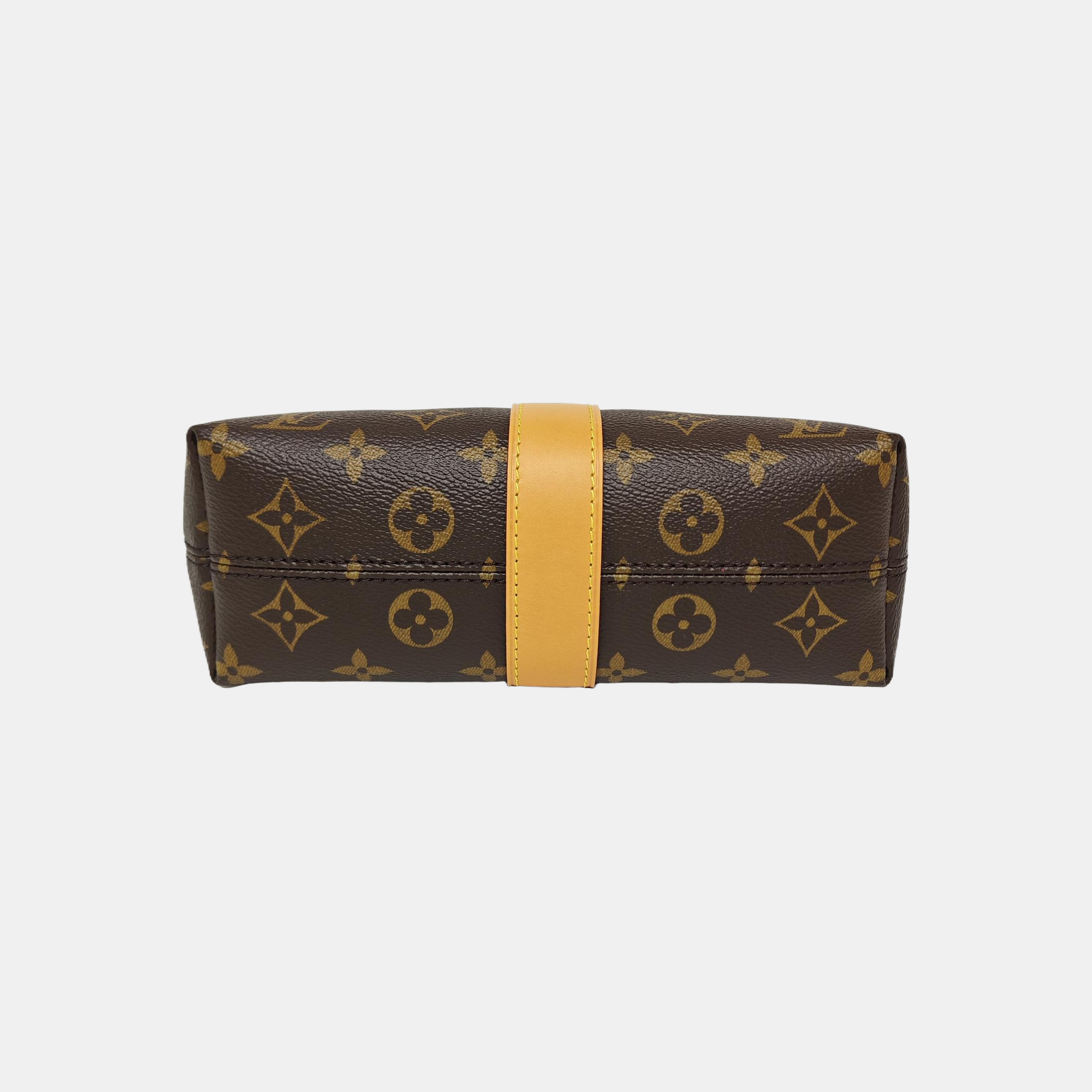 Pochette Mia Monogram Coated Canvas Brown