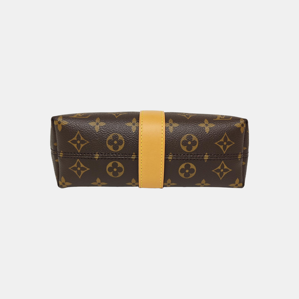 Pochette Mia Monogram Coated Canvas Brown