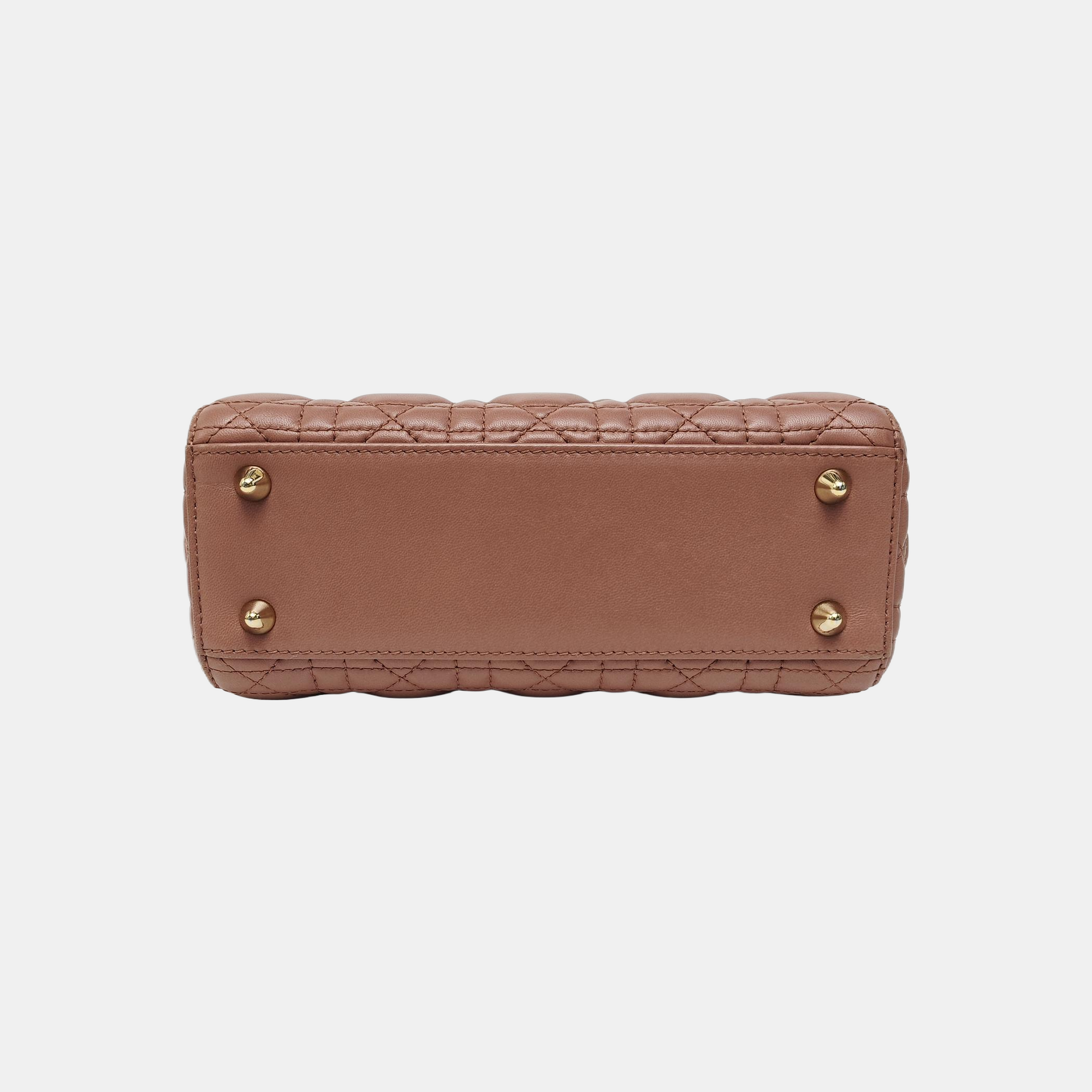 Lady Dior Small Cannage Lambskin Beige