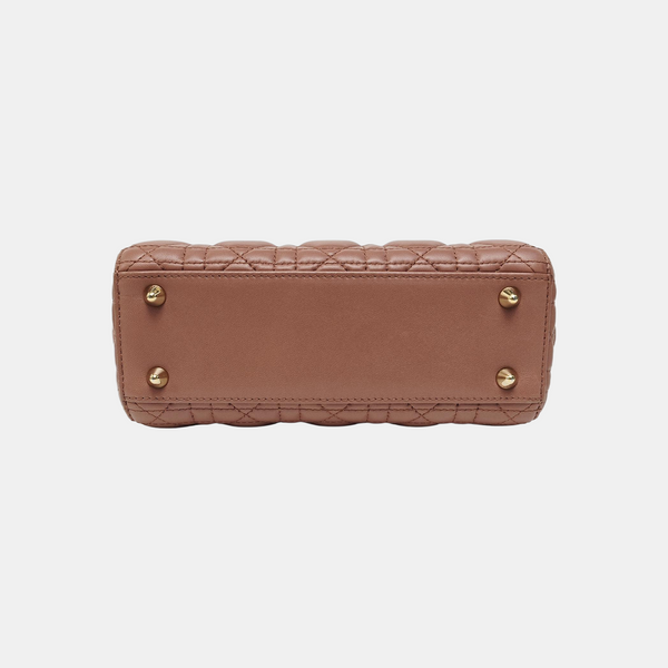 Lady Dior Small Cannage Lambskin Beige