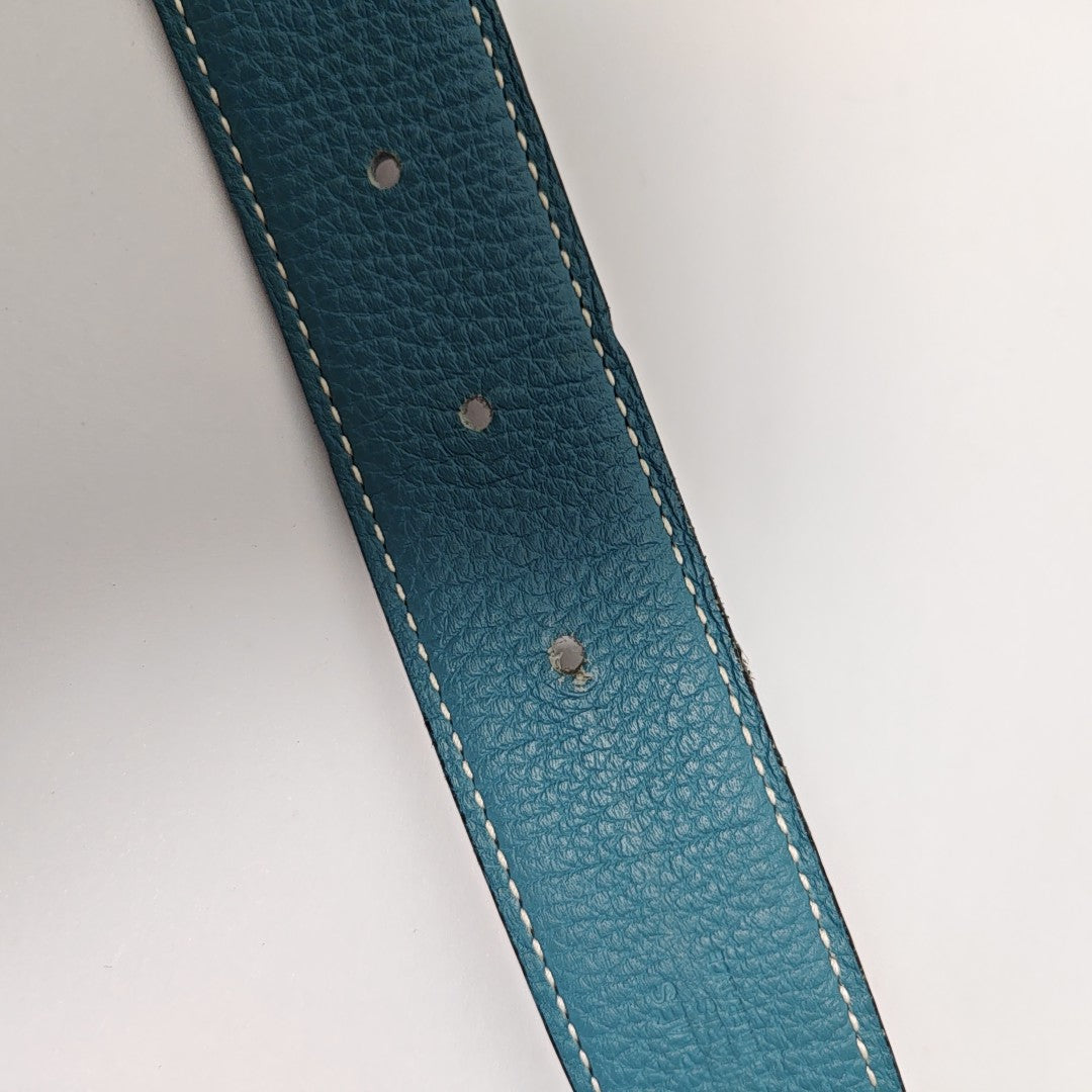 Leather Belt Blue