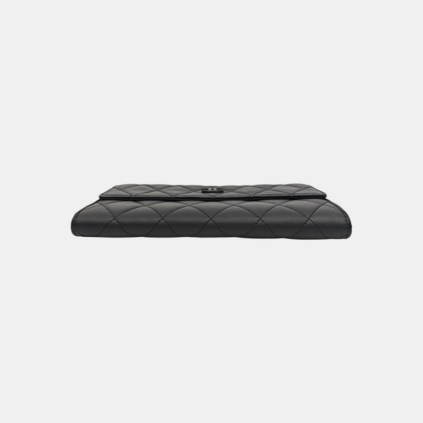 CLASSIC FLAP Mini Quilted Lambskin Black Wallet