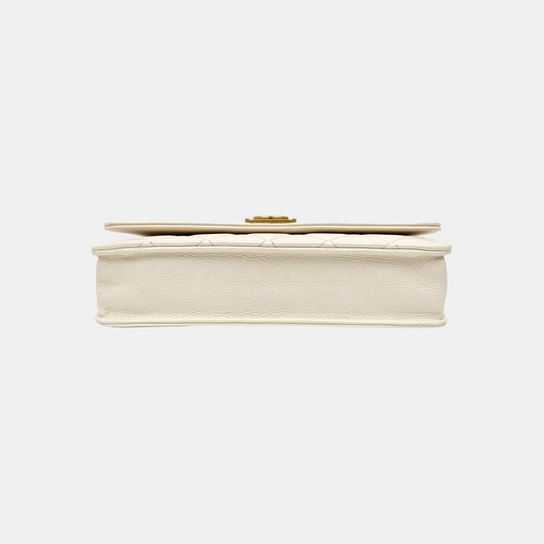 BOY CHANEL Mini Quilted Calfskin Beige